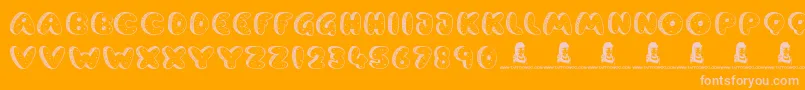 CookieDough Font – Pink Fonts on Orange Background