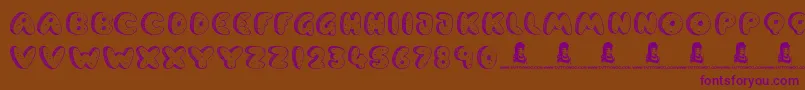 CookieDough Font – Purple Fonts on Brown Background