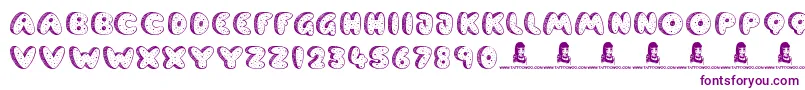 CookieDough Font – Purple Fonts on White Background