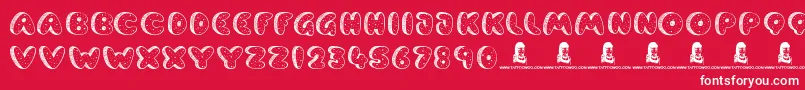 CookieDough Font – White Fonts on Red Background