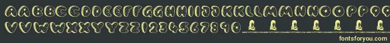 CookieDough Font – Yellow Fonts on Black Background