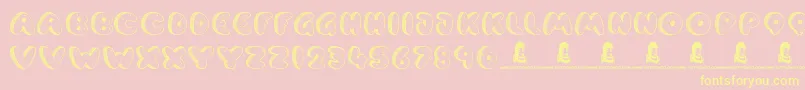 CookieDough Font – Yellow Fonts on Pink Background