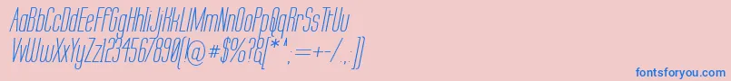 Labtopi Font – Blue Fonts on Pink Background