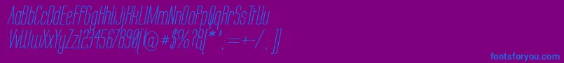 Labtopi Font – Blue Fonts on Purple Background