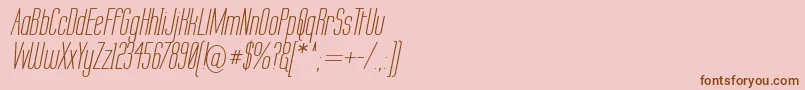 Labtopi Font – Brown Fonts on Pink Background