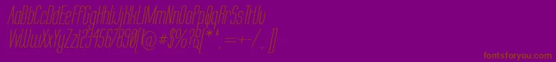 Labtopi Font – Brown Fonts on Purple Background