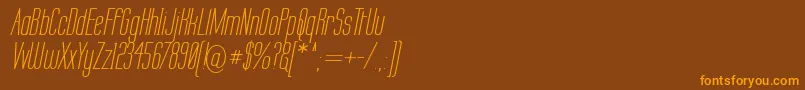 Labtopi Font – Orange Fonts on Brown Background