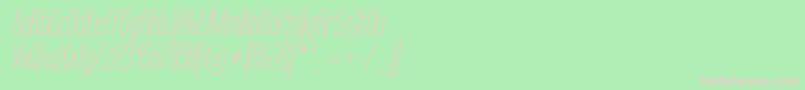 Labtopi Font – Pink Fonts on Green Background