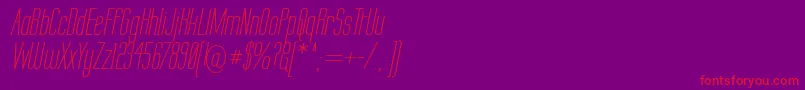 Labtopi Font – Red Fonts on Purple Background