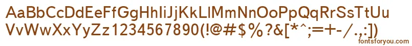 Шрифт TxtbkN – коричневые шрифты на белом фоне