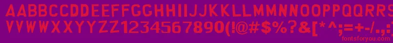 SouthPark.SmilieVersion Font – Red Fonts on Purple Background