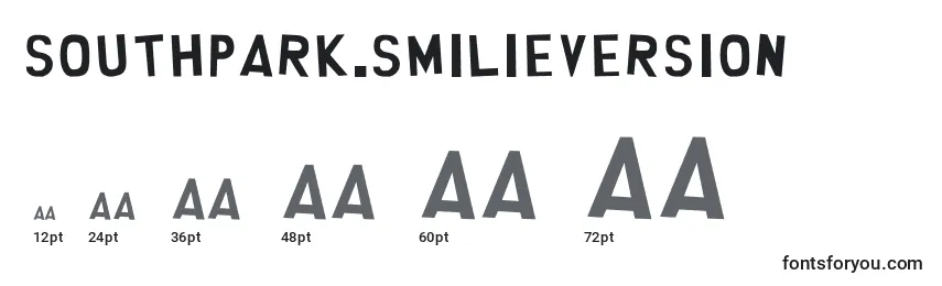 SouthPark.SmilieVersion Font Sizes
