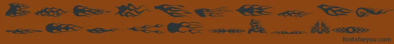 Czcionka FlamezByMarioz – czarne czcionki na brązowym tle