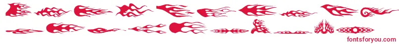 FlamezByMarioz-Schriftart – Rote Schriften auf weißem Hintergrund