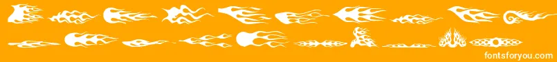 Шрифт FlamezByMarioz – белые шрифты на оранжевом фоне