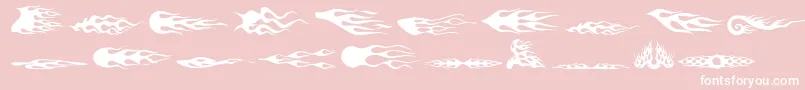 FlamezByMarioz-Schriftart – Weiße Schriften auf rosa Hintergrund