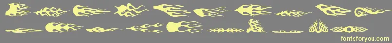 フォントFlamezByMarioz – 黄色のフォント、灰色の背景