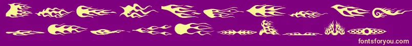 Fonte FlamezByMarioz – fontes amarelas em um fundo roxo