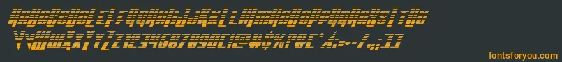 Czcionka Vindicatorgradital – pomarańczowe czcionki na czarnym tle