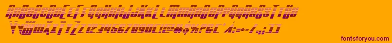 Vindicatorgradital Font – Purple Fonts on Orange Background