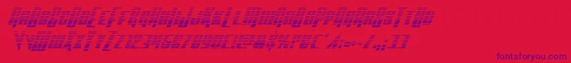 Vindicatorgradital Font – Purple Fonts on Red Background