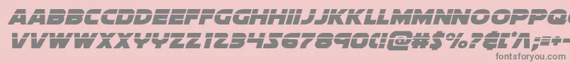 Czcionka Soloistlaserital – szare czcionki na różowym tle