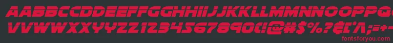 フォントSoloistlaserital – 黒い背景に赤い文字