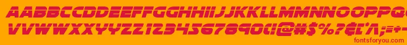 Soloistlaserital Font – Red Fonts on Orange Background