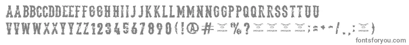 Thedeadliestsaloon-Schriftart – Graue Schriften auf weißem Hintergrund