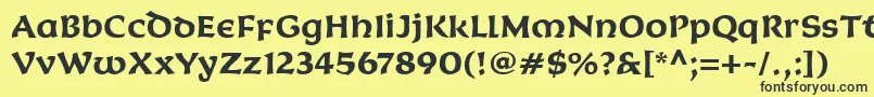 KoriganitcTtBold Font – Black Fonts on Yellow Background