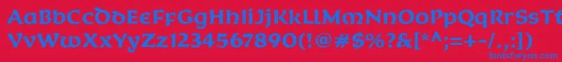 KoriganitcTtBold Font – Blue Fonts on Red Background