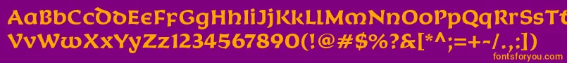 KoriganitcTtBold Font – Orange Fonts on Purple Background