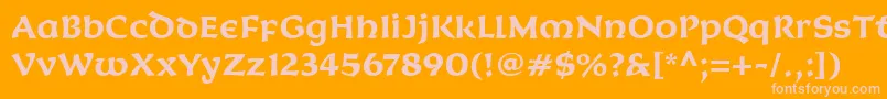 KoriganitcTtBold Font – Pink Fonts on Orange Background