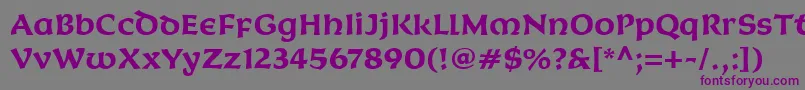 KoriganitcTtBold Font – Purple Fonts on Gray Background