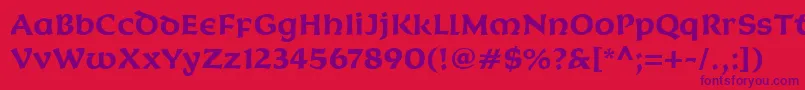 KoriganitcTtBold Font – Purple Fonts on Red Background