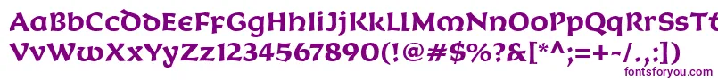 KoriganitcTtBold Font – Purple Fonts on White Background