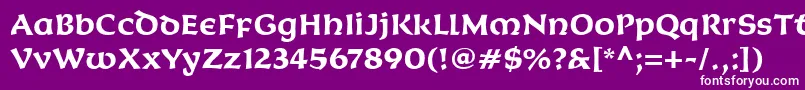 KoriganitcTtBold Font – White Fonts on Purple Background