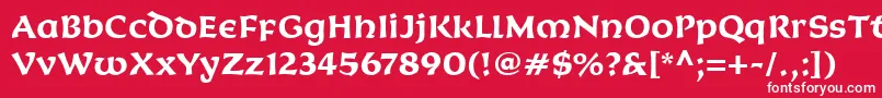 KoriganitcTtBold Font – White Fonts on Red Background