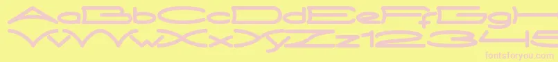 MetroCity Font – Pink Fonts on Yellow Background