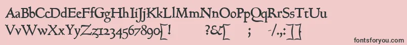 GoundyhundredBold Font – Black Fonts on Pink Background