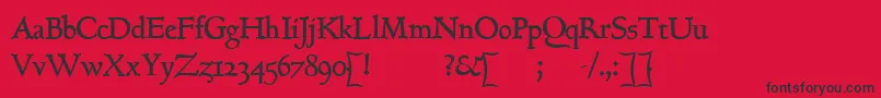 fuente GoundyhundredBold – Fuentes Negras Sobre Fondo Rojo