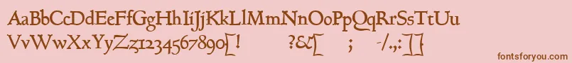 GoundyhundredBold Font – Brown Fonts on Pink Background