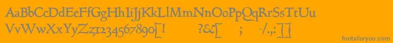 Шрифт GoundyhundredBold – серые шрифты на оранжевом фоне