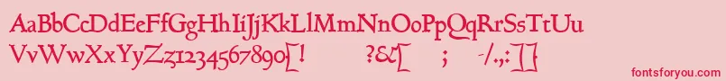 GoundyhundredBold Font – Red Fonts on Pink Background