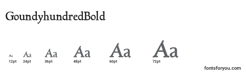 GoundyhundredBold Font Sizes