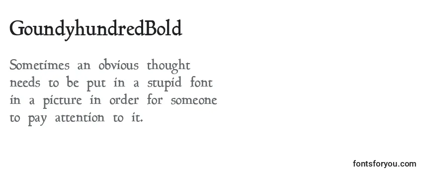 Review of the GoundyhundredBold Font
