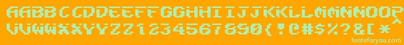 Fairligh Font – Green Fonts on Orange Background