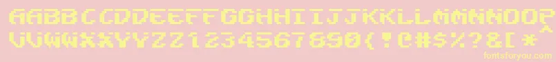 Fairligh Font – Yellow Fonts on Pink Background
