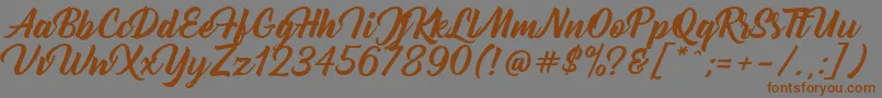 Bernadette Font – Brown Fonts on Gray Background