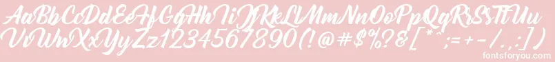 Bernadette Font – White Fonts on Pink Background